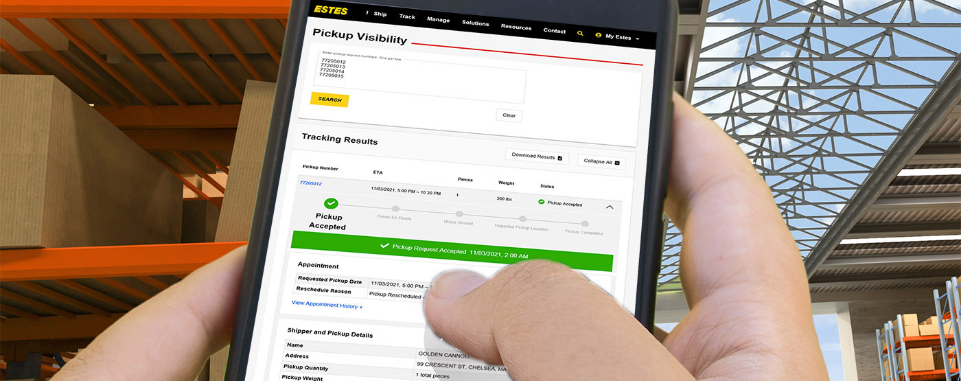 Estes’ Pickup Visibility App Is Delivering Peace Of Mind With Real-Time Data